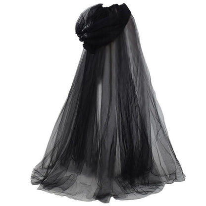 Halloween Ghost Hooded Cloak Death Witch Mesh Cloak Ball - Discount Halloween City