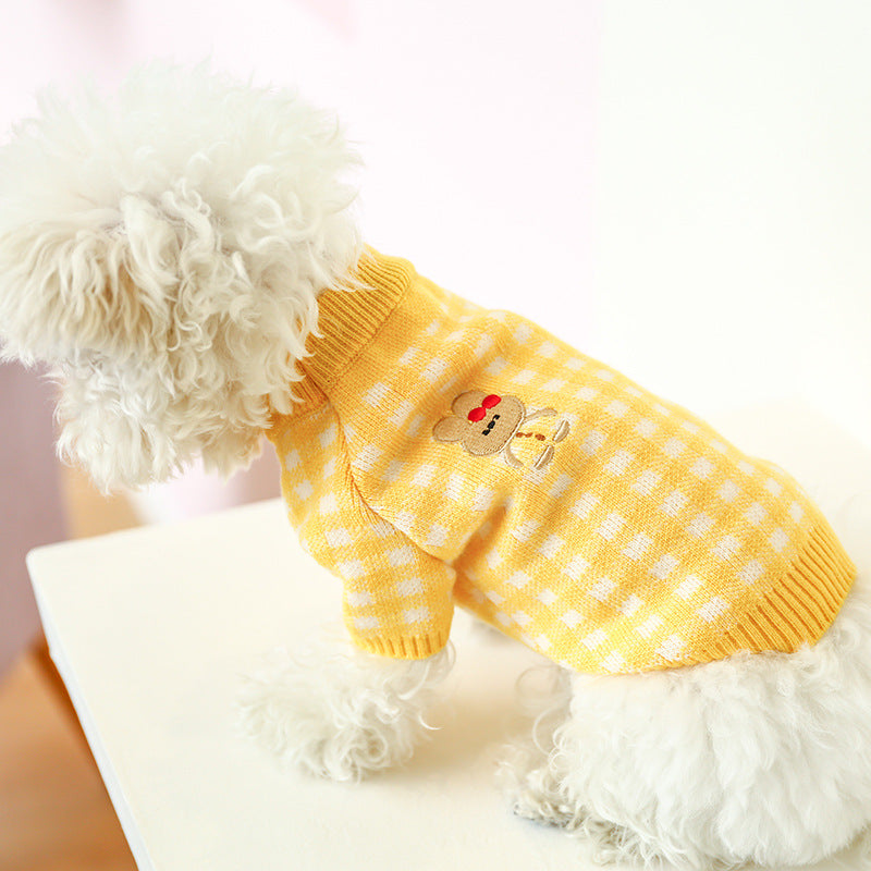 Halloween Bowknot Dog Clothes Cat Costume Hollow Knit Dog - Discount Halloween City