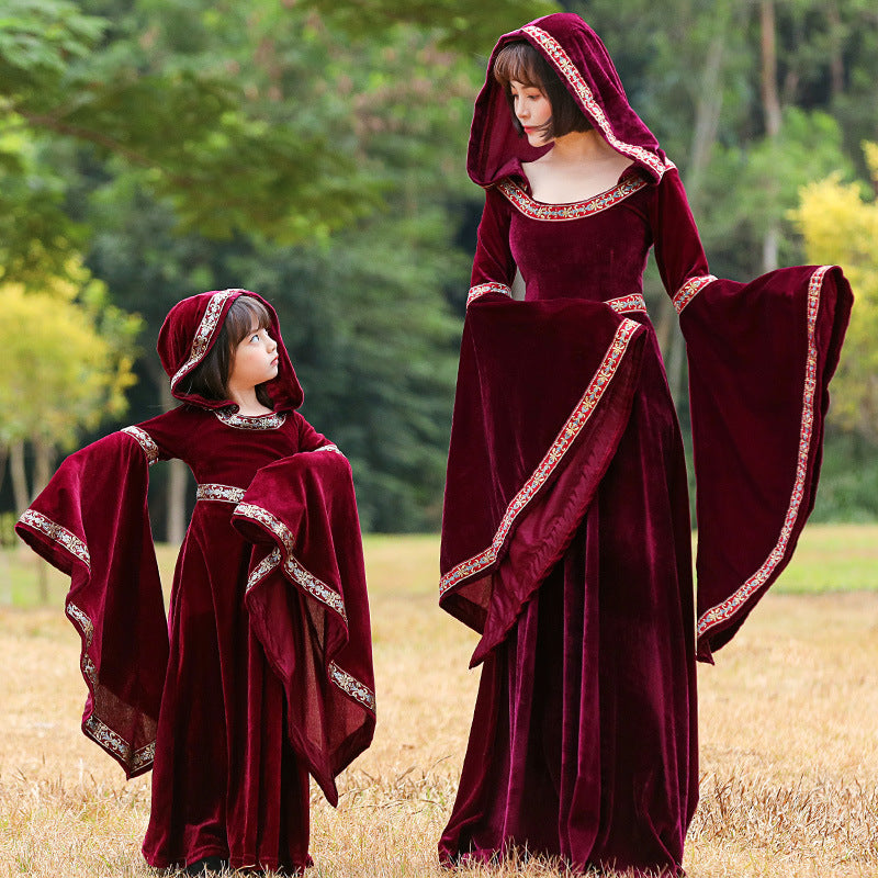 Halloween Retro Little Red Riding Hood Vampire Witch Costume - Discount Halloween City