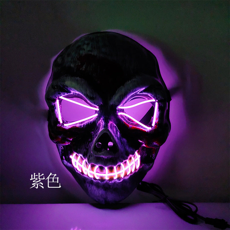 Halloween Horror Skull Led Luminous Mask - Discount Halloween City