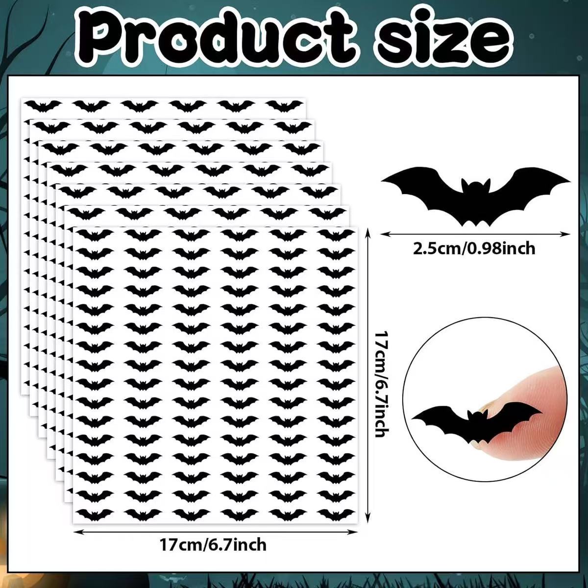 Waterproof Bat Halloween Decorative Stickers - product image 2
