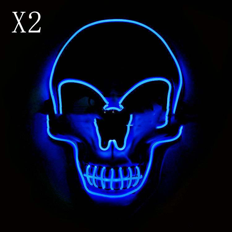 Skull LED Glowing Halloween Mask - Discount Halloween City