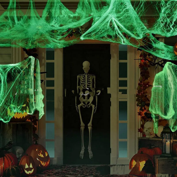 Decoration Luminous Spider Cotton Layout