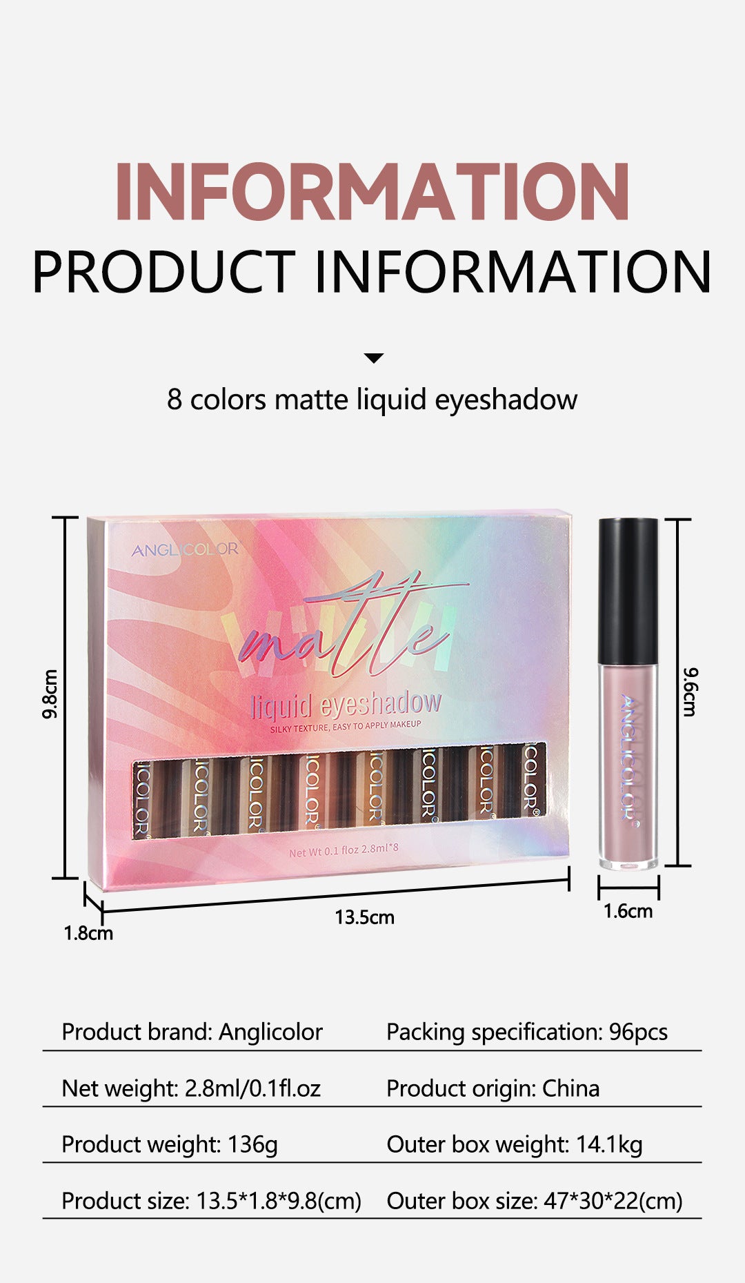 Makeup Eyeshadow Matte 8-color Halloween Liquid - Discount Halloween City