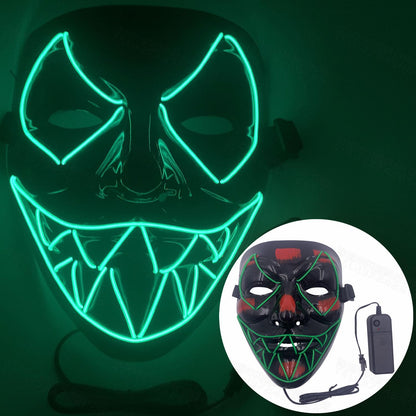 Halloween Pumpkin Head Scream Shining Mask - Discount Halloween City