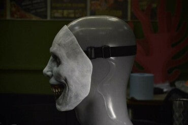 Creepy Halloween Smiley Face Mask Horror - Discount Halloween City