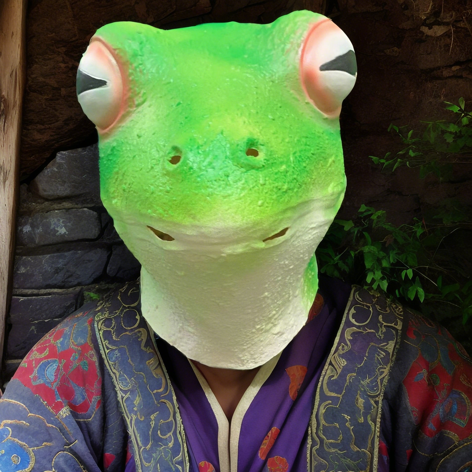 Frog Mask Halloween Latex Animal Headgear - Discount Halloween City