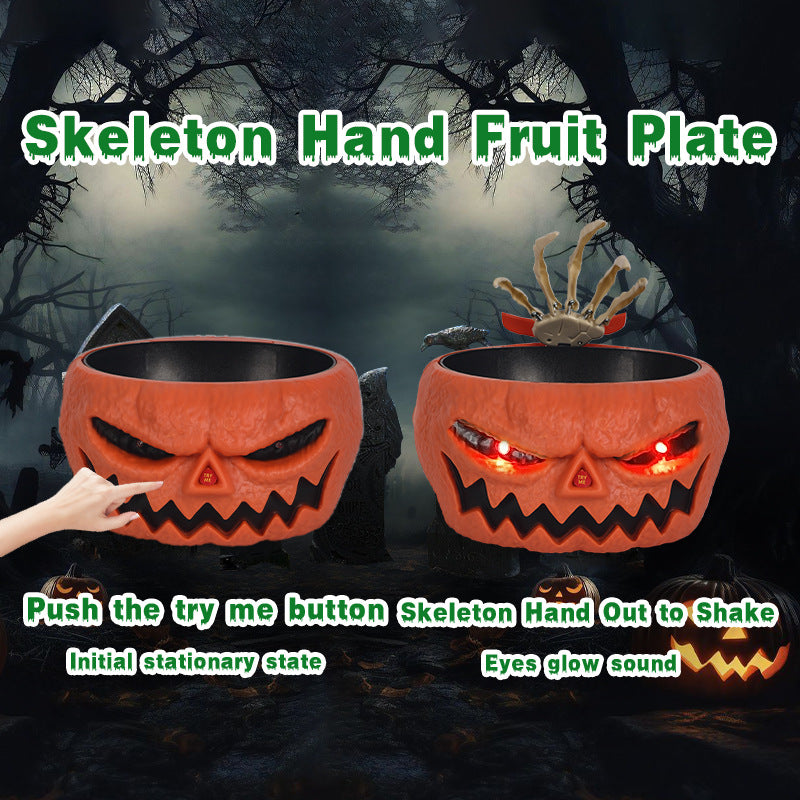 Candy Bowl Plastic Pumpkin Bowl with Motion - alternate view 5