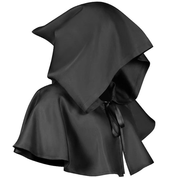 Grim Reaper Cloak, Halloween Costume for Men's, Black Medieval Hooded Cape, Cosplay - Discount Halloween City