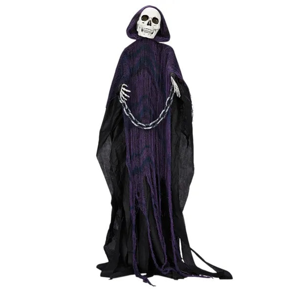 6-Ft Grim Reaper Animatronic with Chain & Sound - product image 2