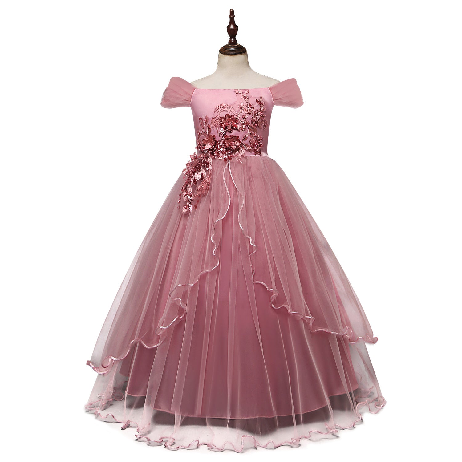 Halloween One-shoulder Princess Flower Dress Costume - Discount Halloween City