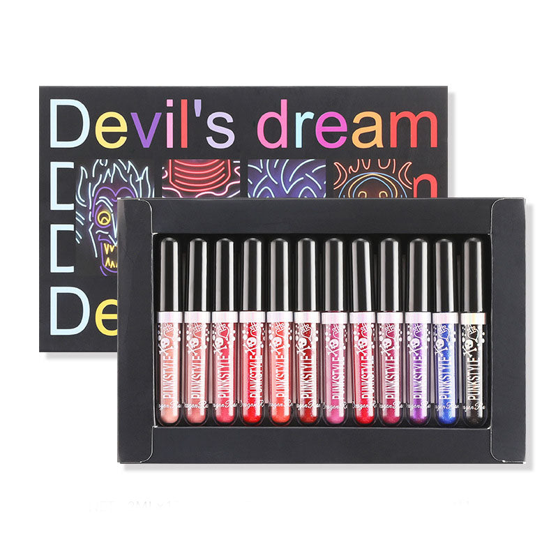 12-Piece Liquid Lipstick Set Halloween Makeup Diamond Symphony Lip Gloss Long Lasting - product image 4