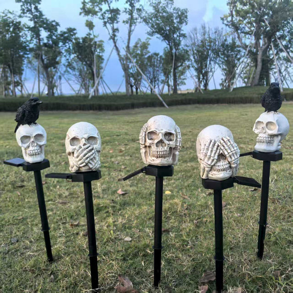 Resin Ground-insert Lantern for Skull-themed Halloween - Discount Halloween City