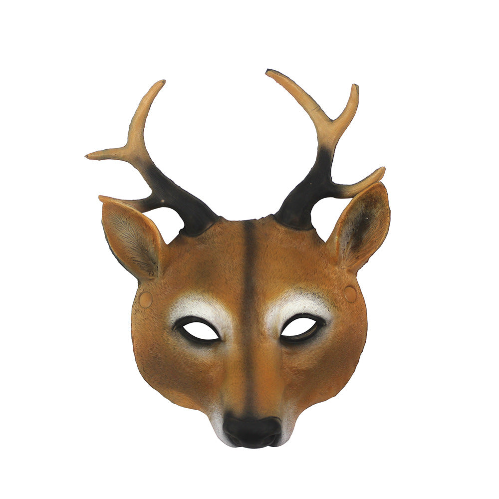 Sika Deer Mask Halloween Deer Mask Carnival Party Pu Animals - Discount Halloween City