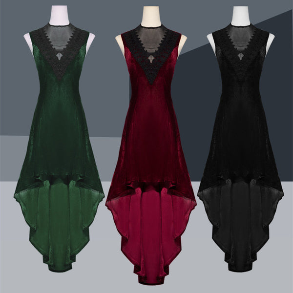 Medieval Retro Pleuche Dress Halloween Cos Performance - Discount Halloween City