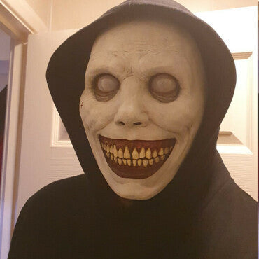Horror Smiley Demon Creepy Halloween Mask - Discount Halloween City