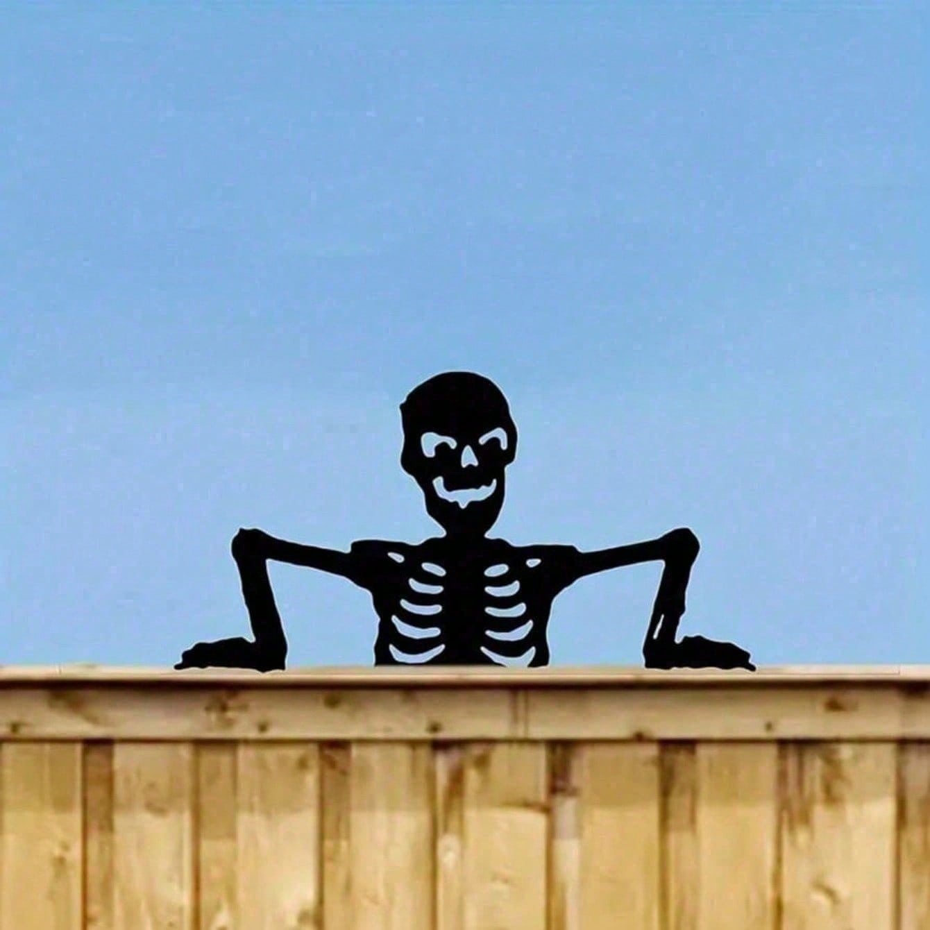 Gothic Metal Skull Silhouette Wall Plaque - Outdoor & Indoor - alternate view 3