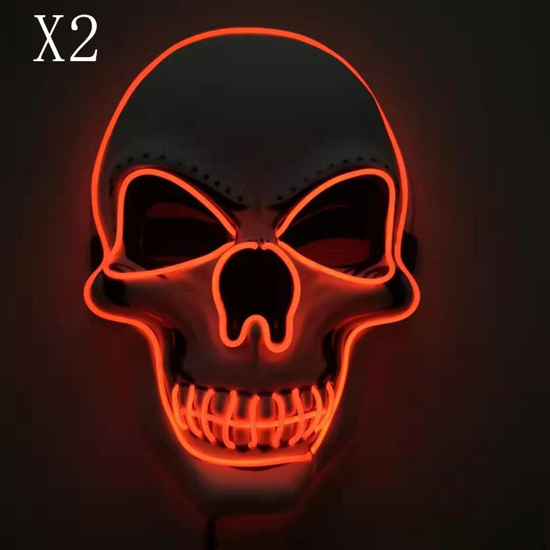 Skull LED Glowing Halloween Mask - Discount Halloween City