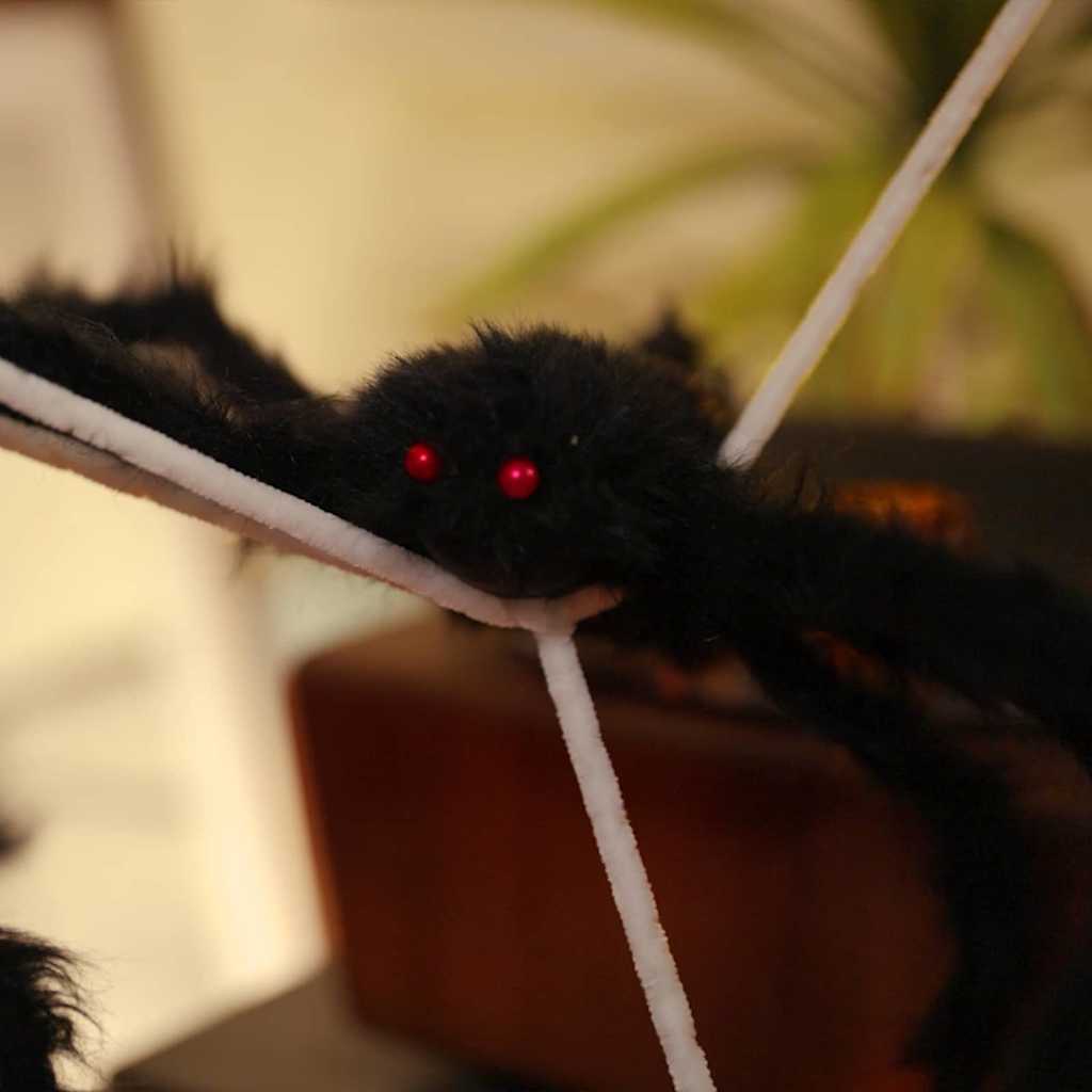 Halloween Spider Decoration with Nets 2 Pcs Polyester 200 - Discount Halloween City
