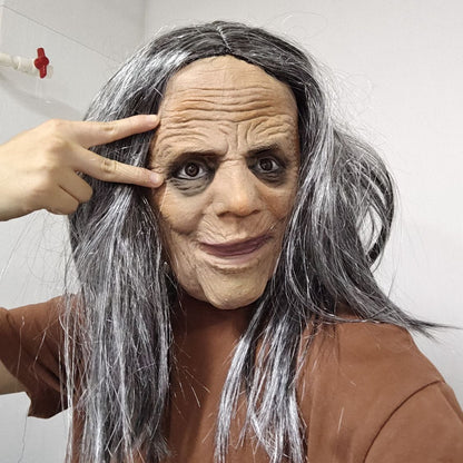 Halloween Granny Mask Latex Headset | Masks - Accessories