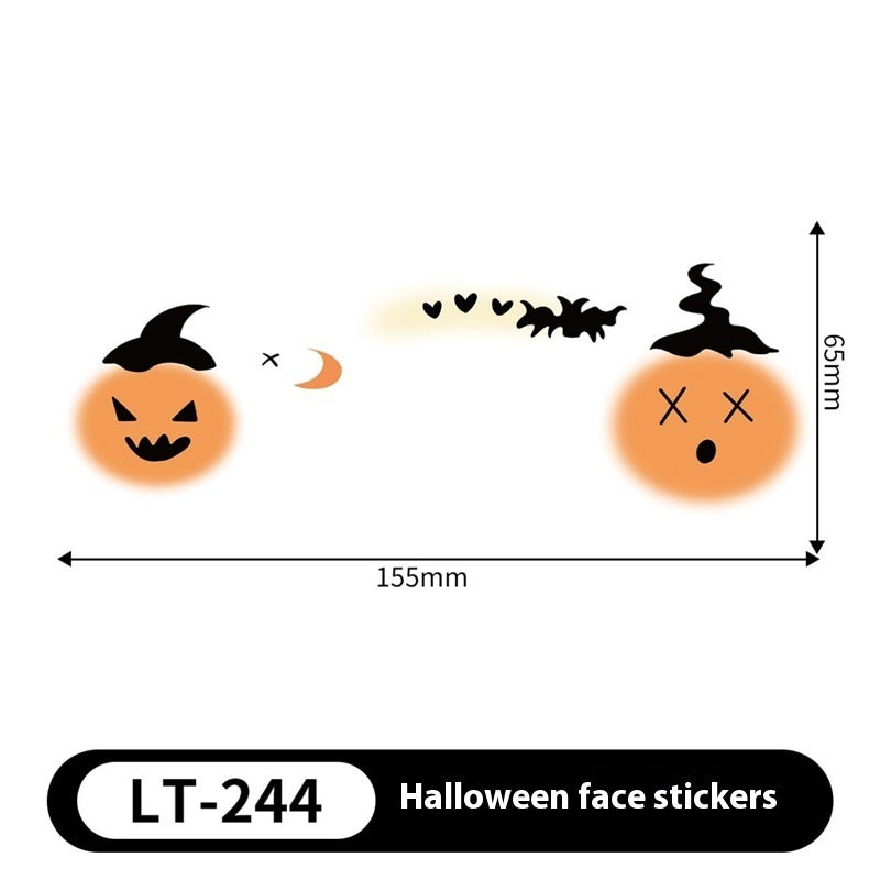 Halloween Makeup Stickers Dress Up Cute Painted - Discount Halloween City