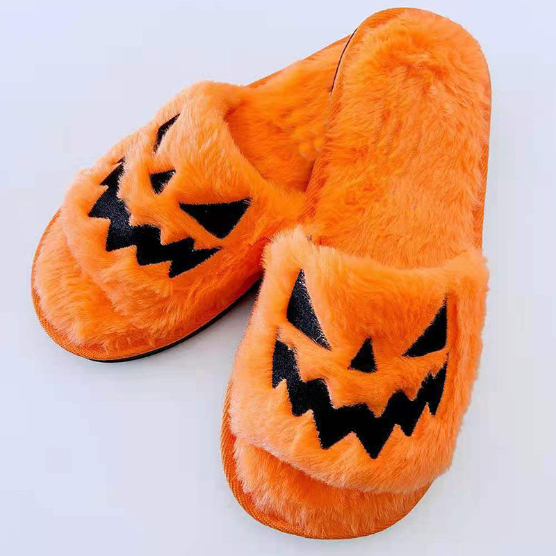 Halloween Shoes Winter Cute Warm Home Slippers Women's - Discount Halloween City