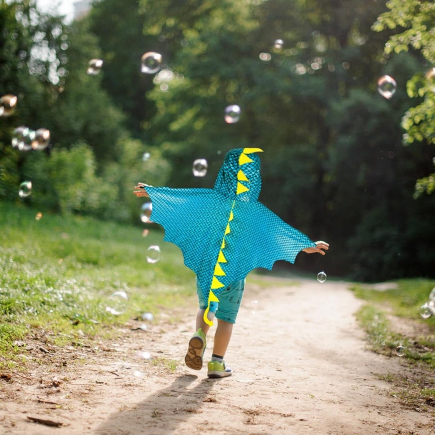 Dinosaur Halloween Cape Costume Set with Mask & Gloves - Design 1 - product image 2
