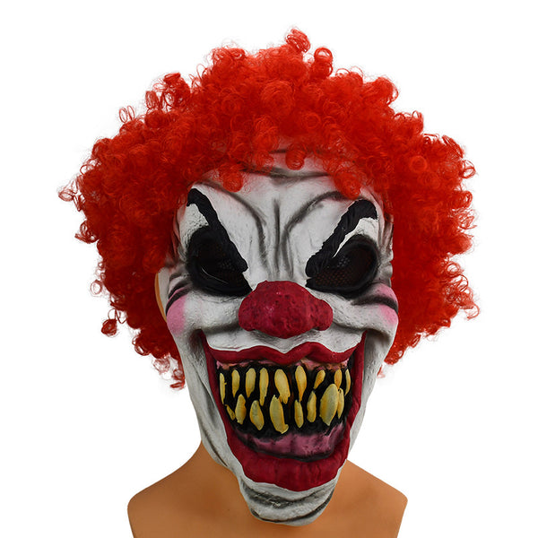 Halloween Redhead Big Mouth Clown Latex Mask - Discount Halloween City
