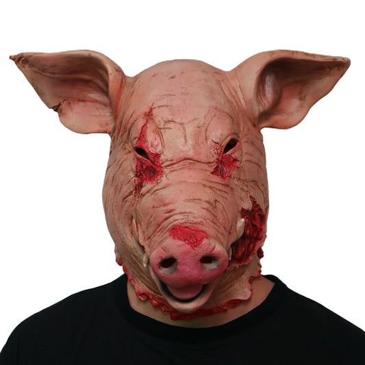 Halloween Horror Latex Rotten Face Pig Head Mask | Masks - Accessories