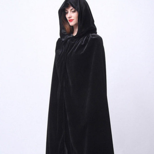 Velvet Thin Black Cape Cloak