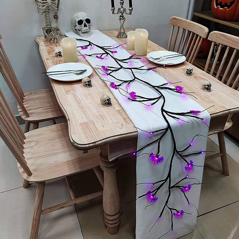 Halloween LED Willow Vine String Light Cool Cartoon Bat - Discount Halloween City