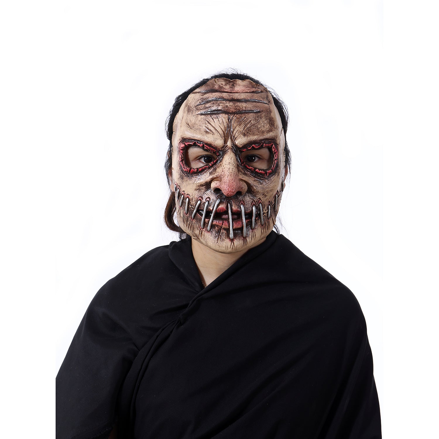 Halloween Party Big Mouth Nail Horror Mask Latex Headgear - Discount Halloween City