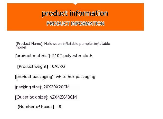Halloween Inflatable Ghost with Pumpkin Slices Outdoor - product image 9