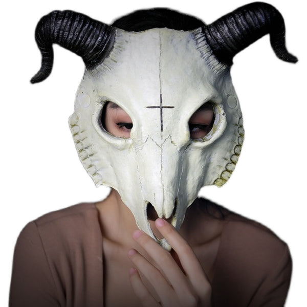 Billy Goat Bone Mask Full Face Animal Show Halloween - Discount Halloween City