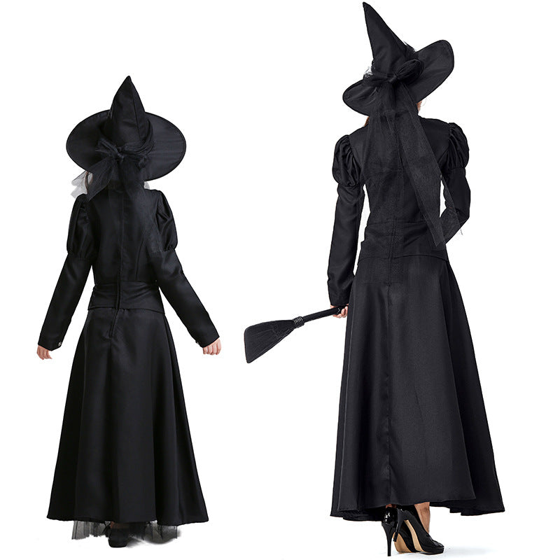 Halloween Costume Black Witch Parent-child Clothing - Discount Halloween City