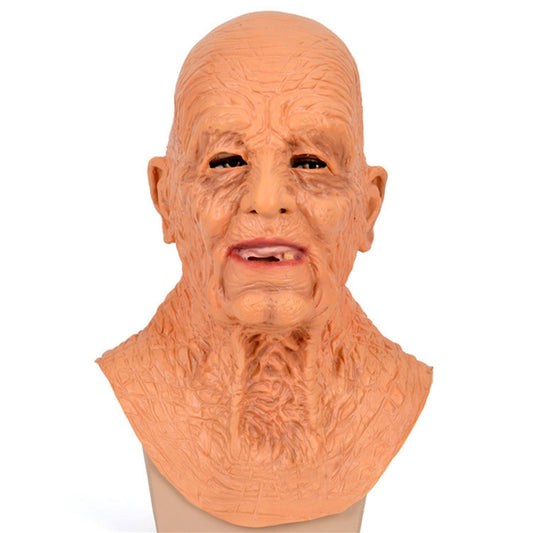 Halloween Granny Grandpa Wig Old Man Mask Latex | Masks | Wigs - Accessories
