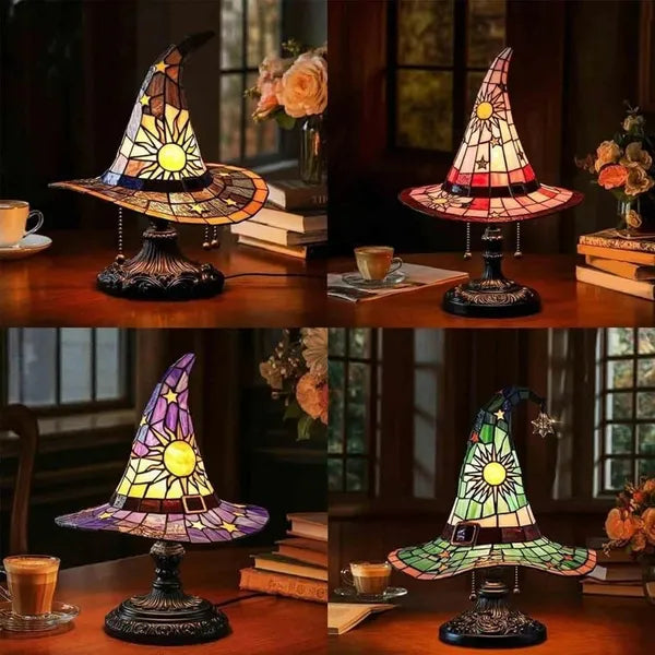 Handmade Gothic Witch Hat Night Light -witch Hat Lamp - Discount Halloween City