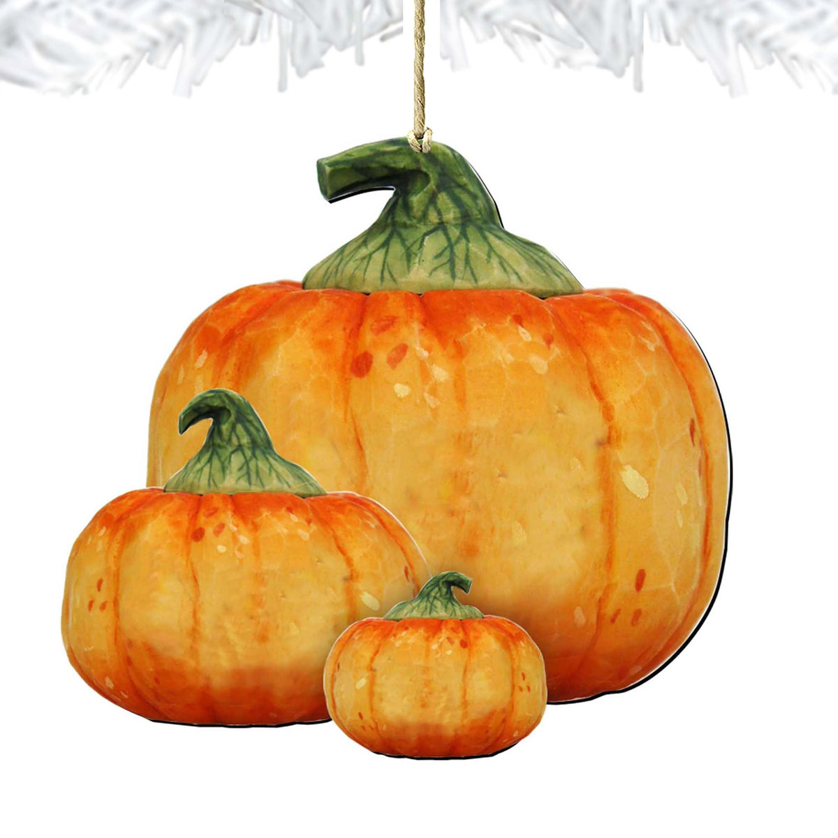 Stacking Pumpkins Wooden Ornaments Halloween by G. DeBrekht - Thanksgiving Halloween Decor - 8158414-2