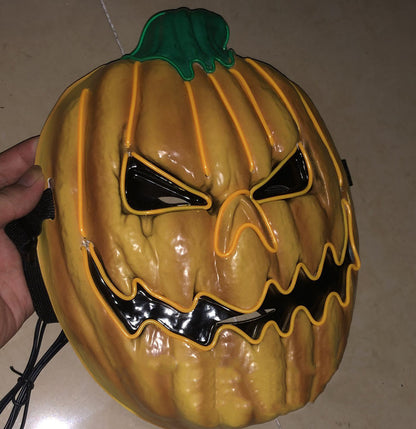 Halloween LED Mask Fluorescent Pumpkin - Discount Halloween City
