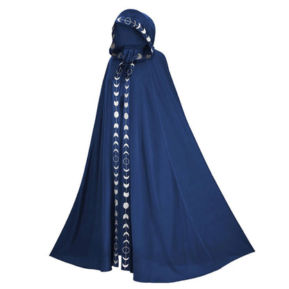 Hooded Cloak Medieval Renaissance 5 Color Printed Cloak - Discount Halloween City