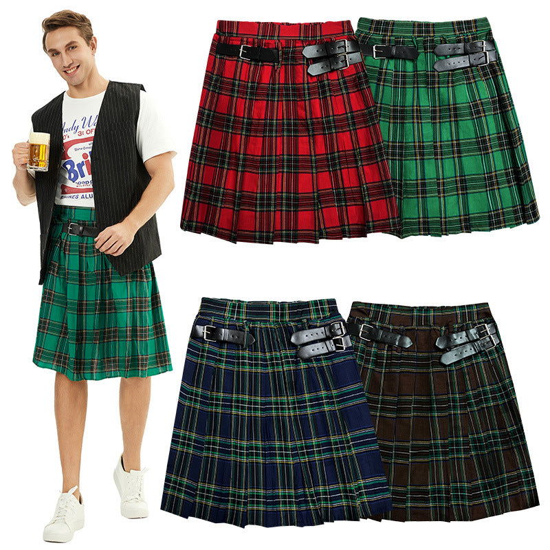 Men's Pleated Skirt Halloween Costume