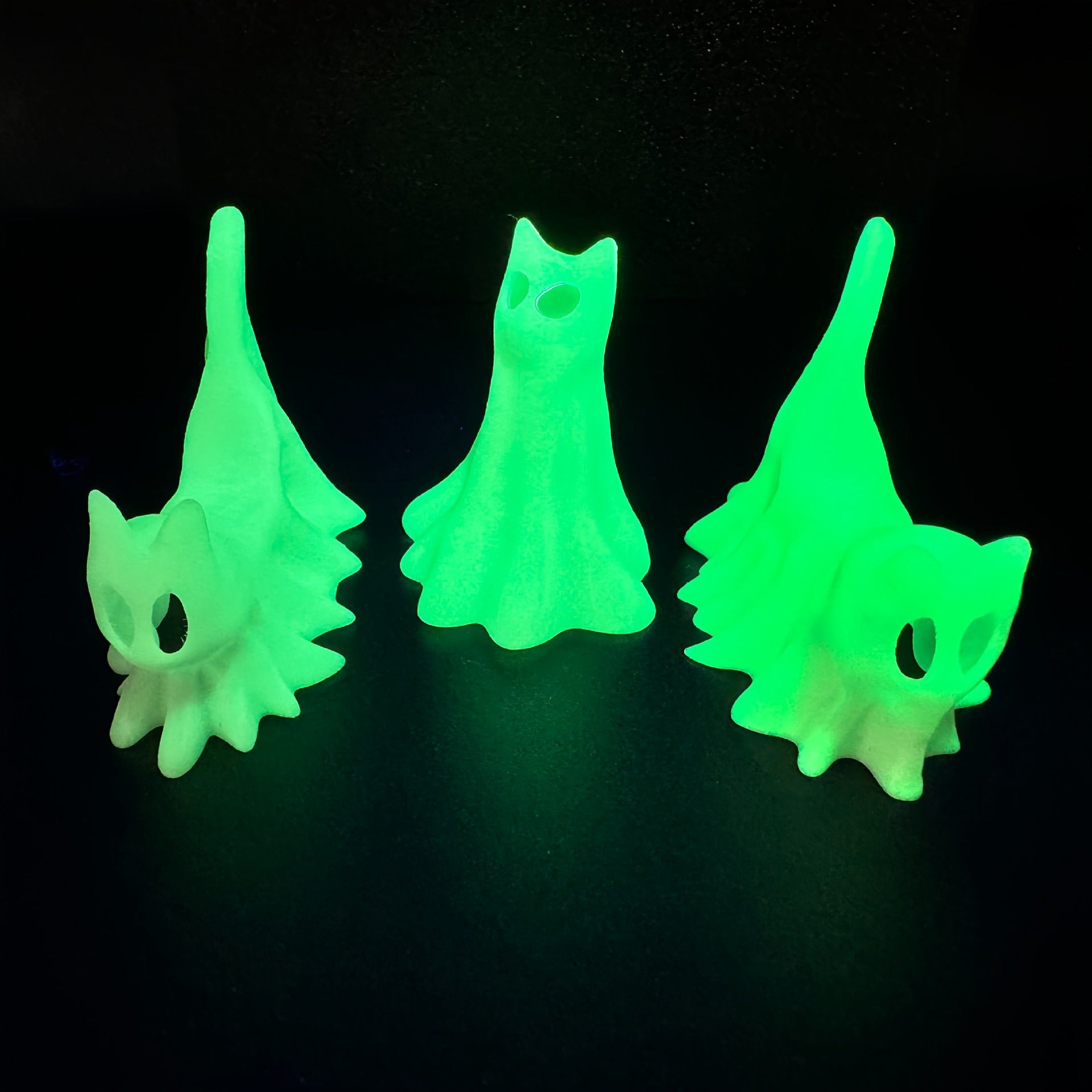 Halloween Ghost Cat Trio Desktop Decoration Ghost Dog - Discount Halloween City