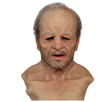 Halloween Granny Mask Latex Headgear Wig Mask - Discount Halloween City
