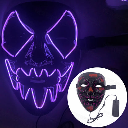 Halloween Pumpkin Head Scream Shining Mask - Discount Halloween City