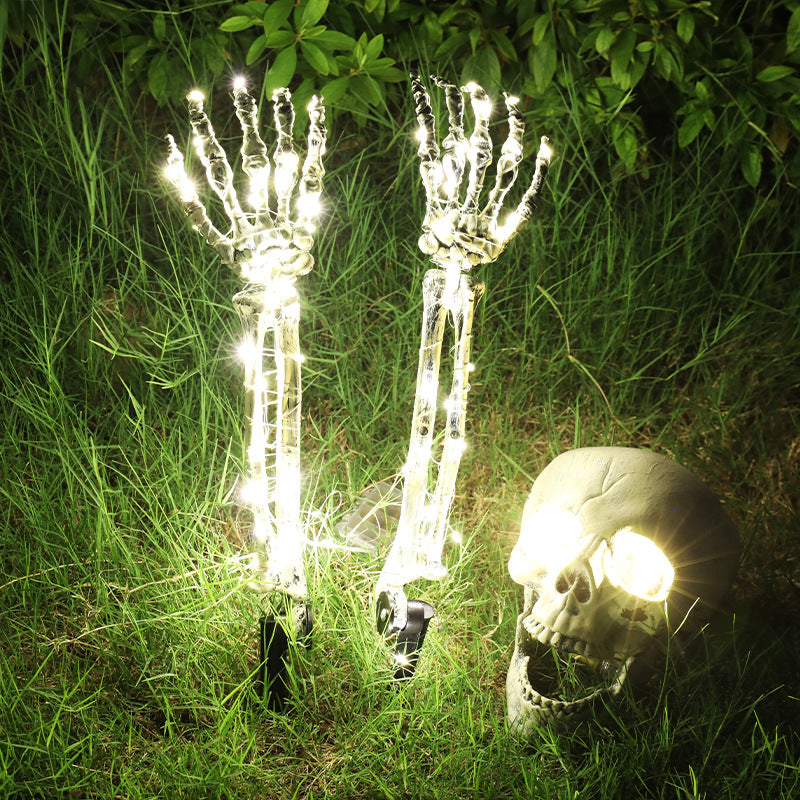 Halloween LED Light Up Skeleton Arm Hand Party Outdoor Home - Discount Halloween City