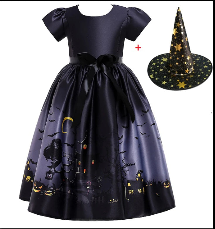 Halloween Princess Dress Printed Mesh - Discount Halloween City