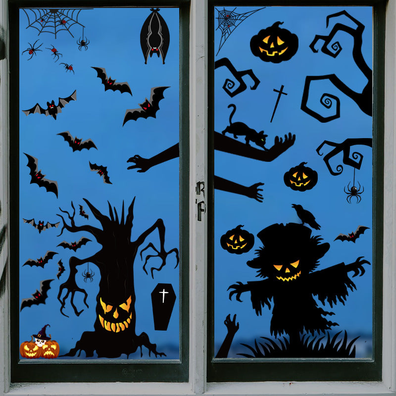 Halloween Decoration Stickers Pumpkin Lamp Spider Ghost - Discount Halloween City