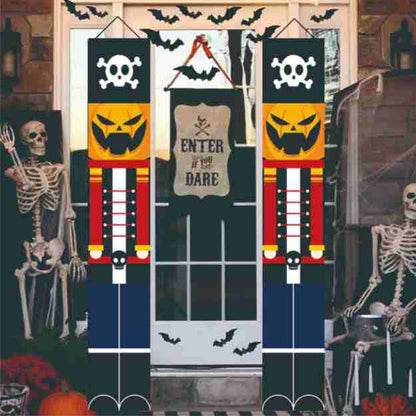 Halloween Soldier Model Nutcracker Banner Couplet - Discount Halloween City