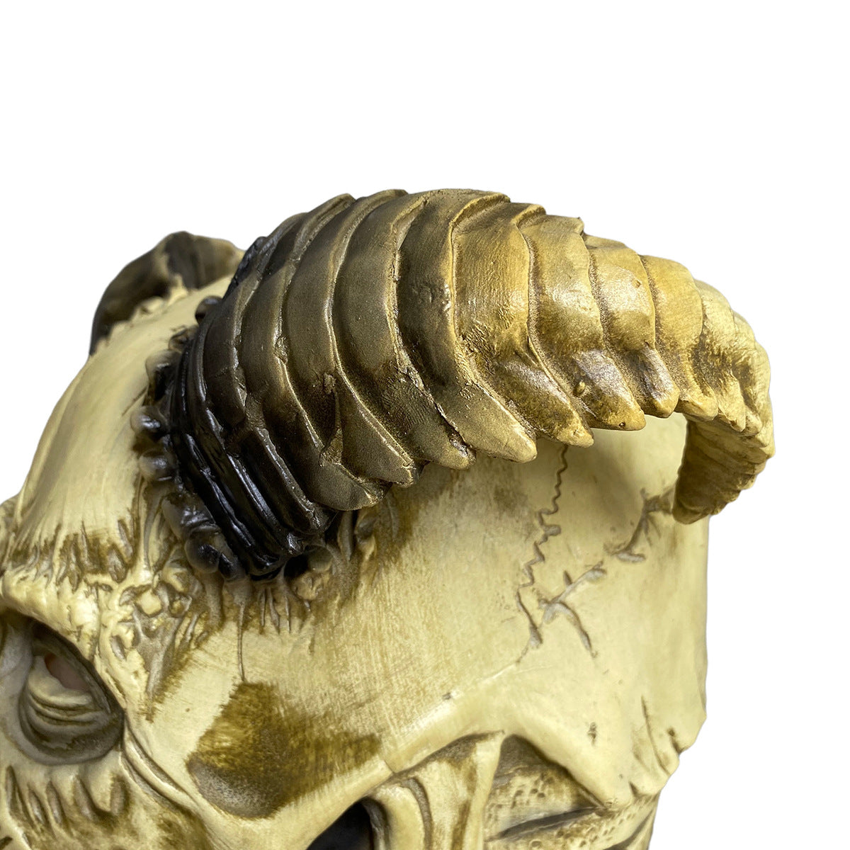 Halloween Horror Skull Horn Devil Latex Mask Hood Dark - Discount Halloween City