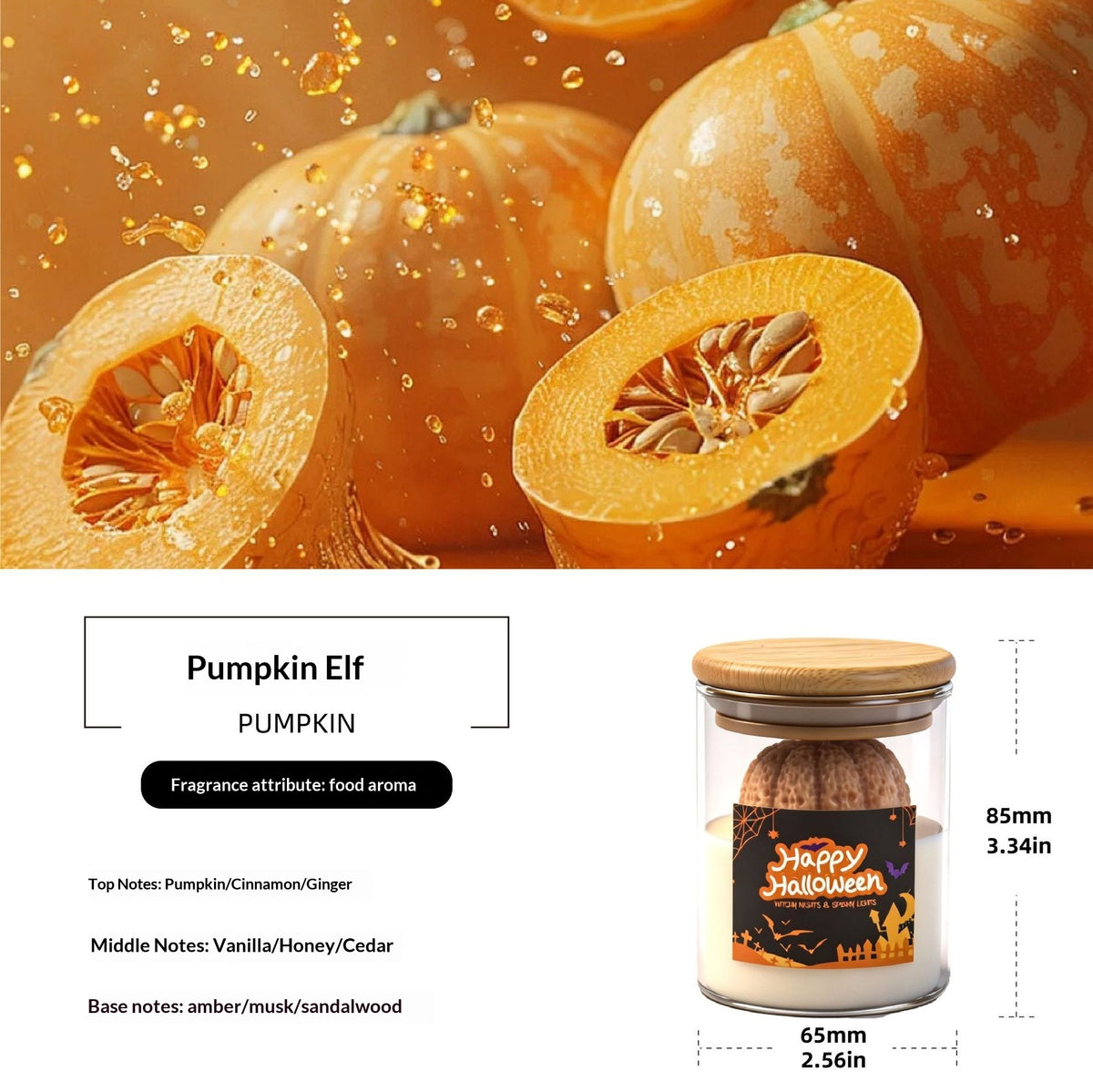 Pumpkin Scented Halloween Candle - product image 3